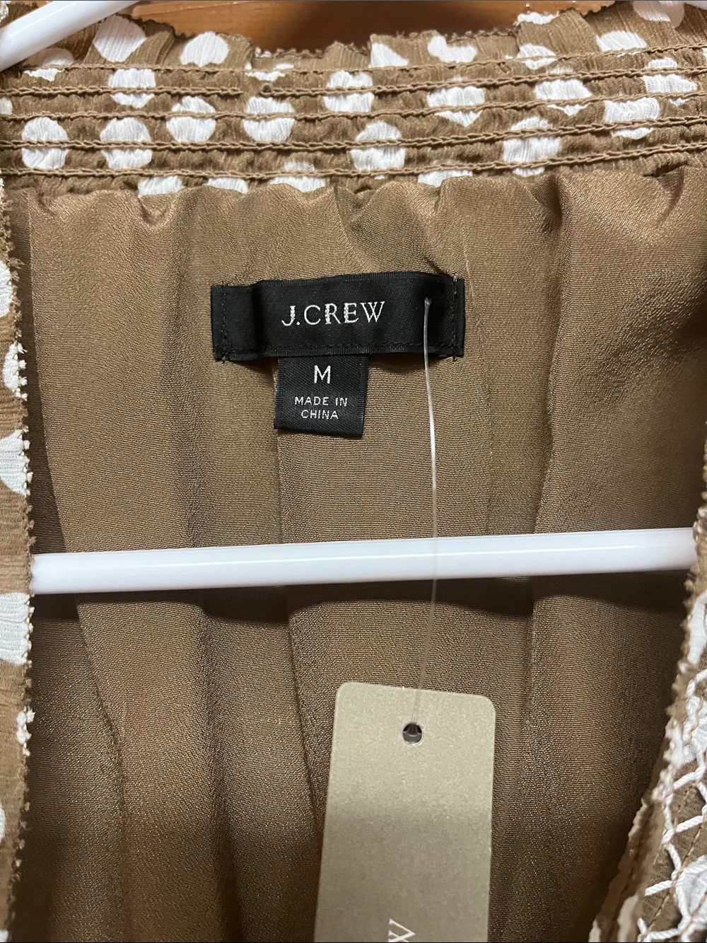 J. Crew Brown Polka Dot Sleeveless Midi Dress - Picture 4 of 6